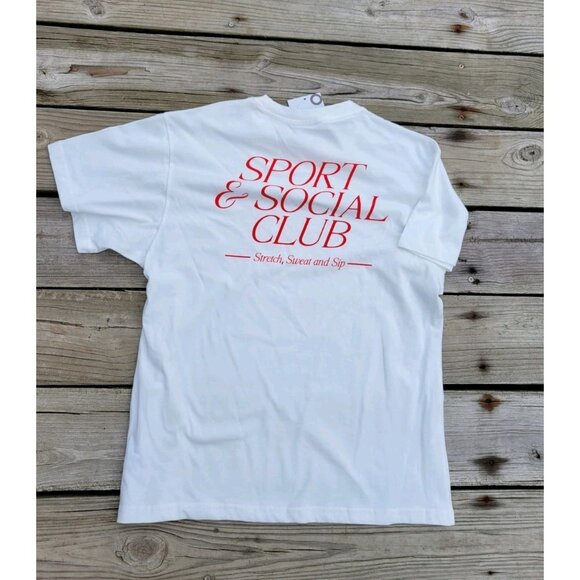 Wilo The Label Sport And Social Club White Cotton Tee T-shirt Size XS NWT - Picture 8 of 13